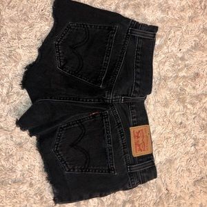 Levi Black Denim Shorts